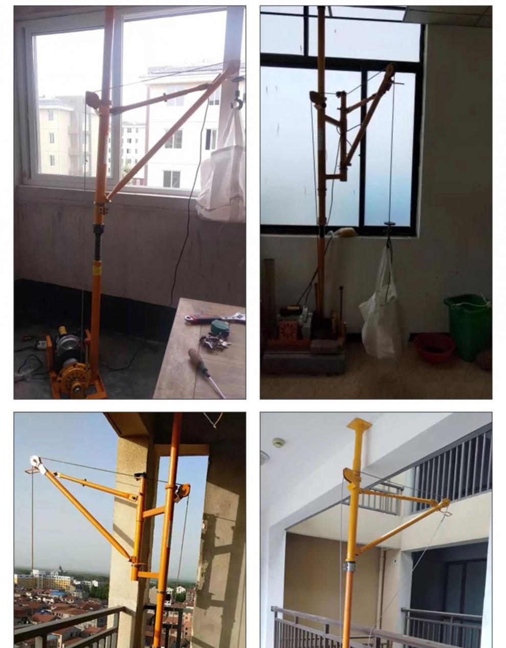 室内装修吊机220v家用小型吊机建筑起重上料吊运机电动吊沙提升机