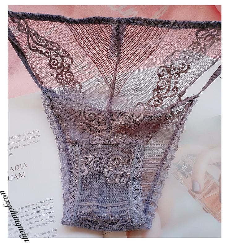 丁字裤女士内裤性感蕾丝内裤低腰细带子全透明女士低腰内裤欧美翘臀
