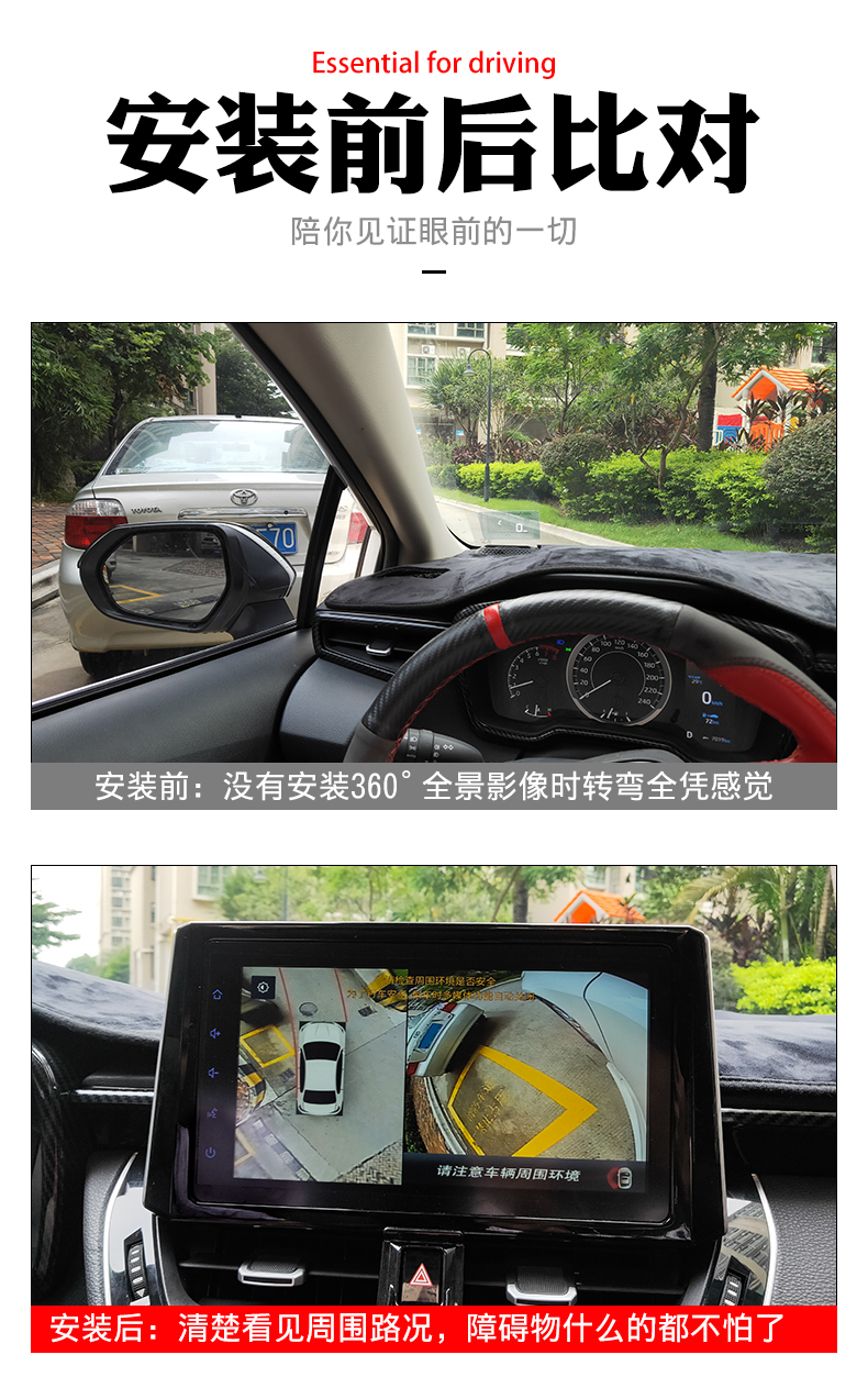 车品1921款全新雷凌卡罗拉360全景影像改装倒车影像专用无损摄像头