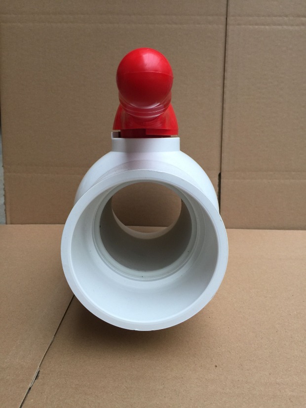 pvc水管塑料球阀 110mm球阀开关 止水阀门 4寸下水管排污管球阀 白色