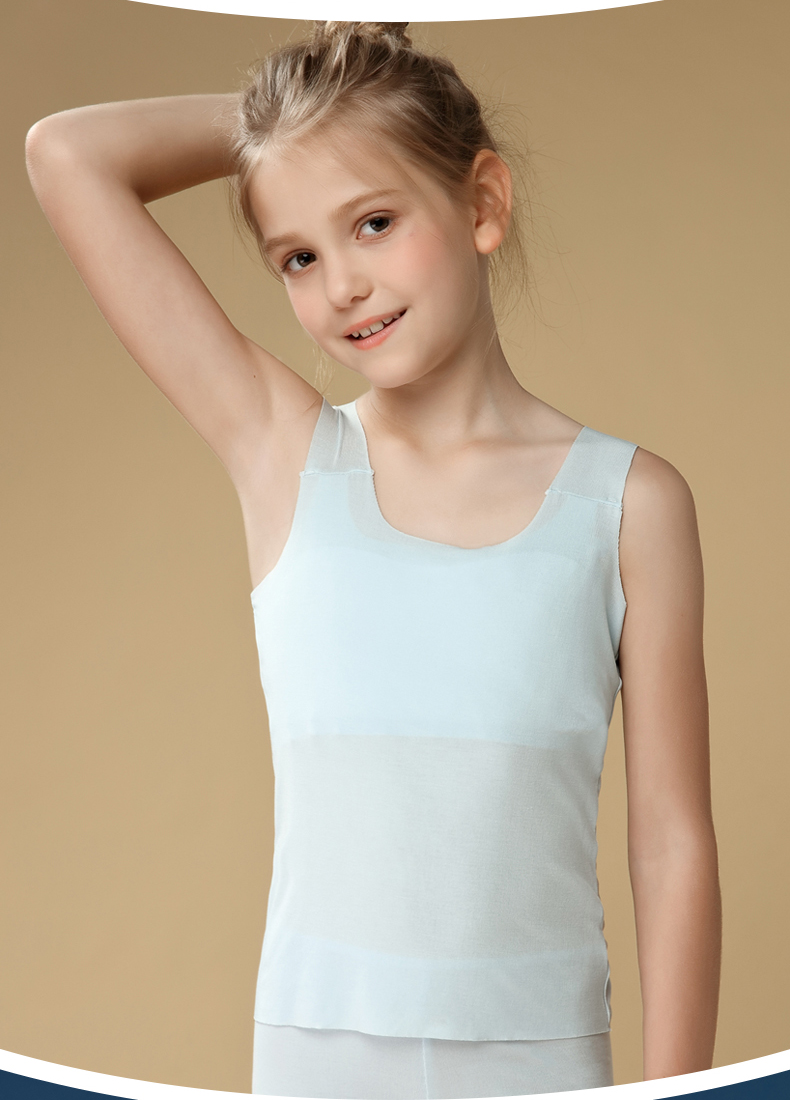 女童内衣发育期10岁女孩文胸儿童莫代尔小学生阶段内穿小背心中长款