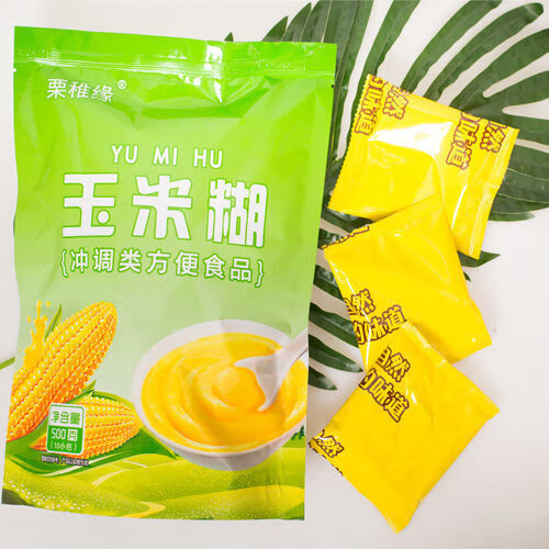 低脂粗粮冲饮即食营养食品速食早餐粥原味玉米糊3袋1500克共30小包