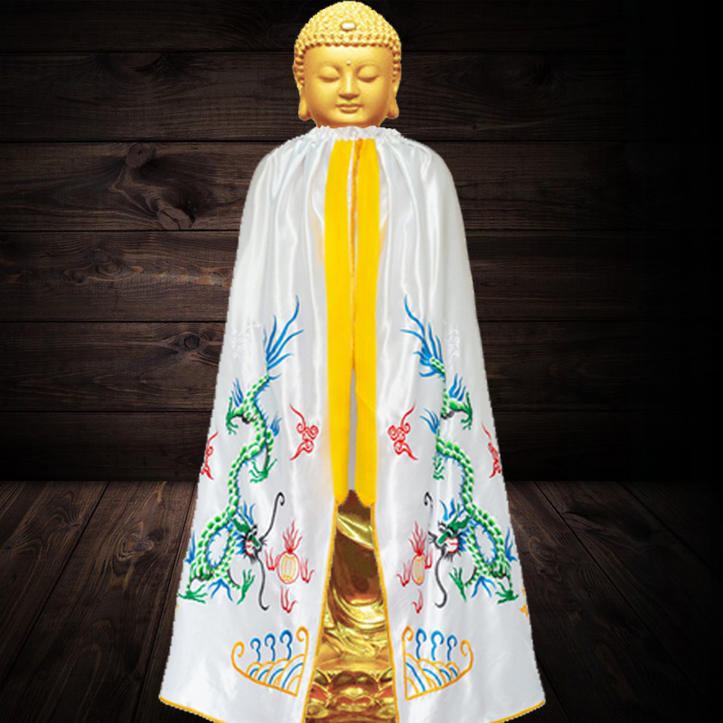 神佛像穿的袍披风佛像披风佛袍神炮佛衣神明披肩财神关公神像披袍黄色