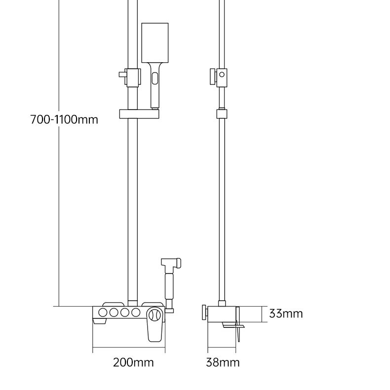 德国皇谷卫浴花洒家用恒温淋浴花洒套装浴室淋雨喷头全铜黑金色沐浴器