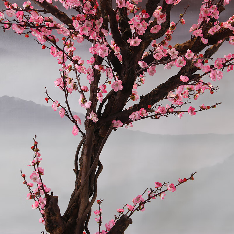 凯都假花仿真梅花树大型假腊梅树绿植装饰樱花树摆放红梅树假树腊梅15