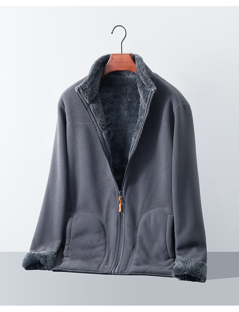 日本uniqlo优衣库摇粒绒冲锋衣官方同款户外抓绒衣双面珊瑚绒男女秋冬