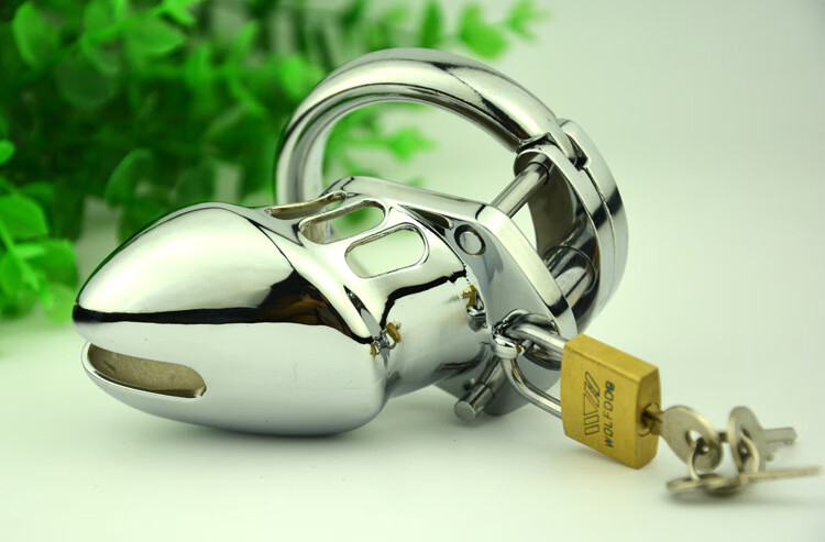 男性玩具sm金属带锁鸟笼锁锁cb短款成人情趣性用品 三柱短40整套