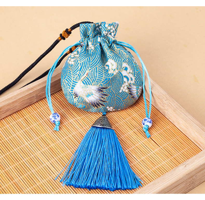 香袋麻布香包香囊空袋衣柜汽车除味可脖挂古风香袋紫色7585cm