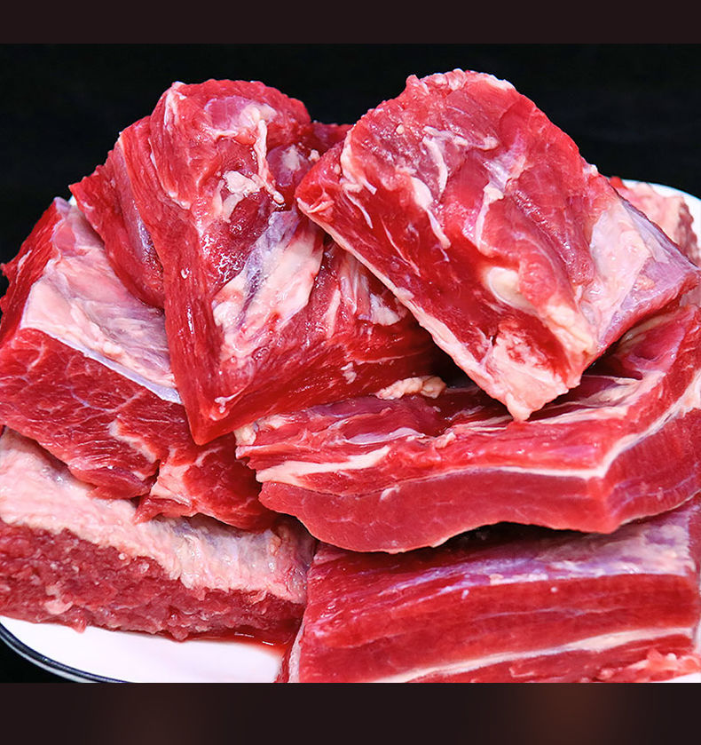 新鲜原切牛腩肉5斤装牛肉冷冻黄牛肉不整切牛腩块整块2斤 原切5斤牛腩
