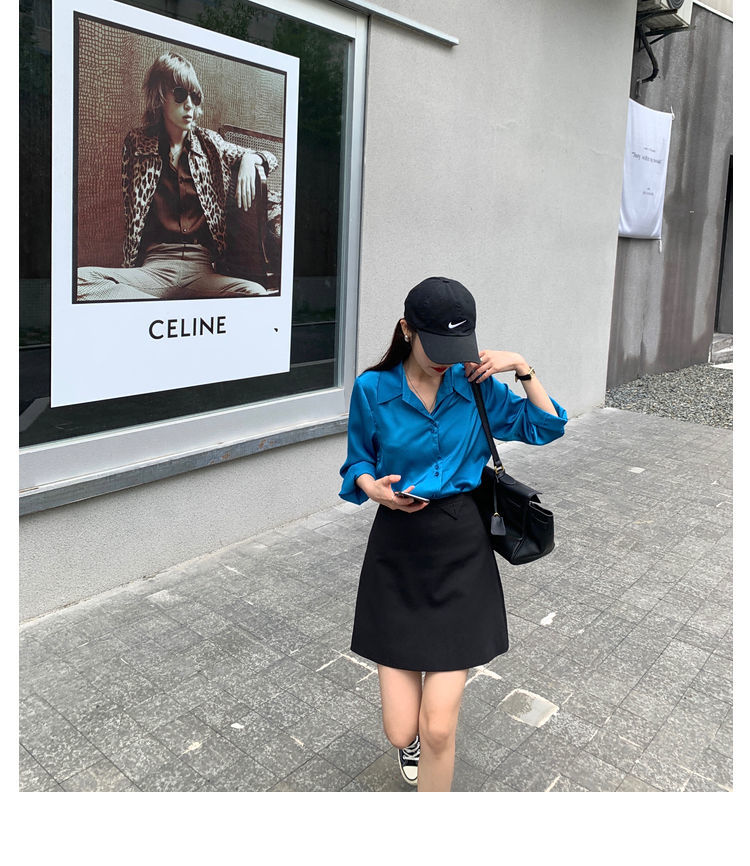 vzvk2022年春季夏设计感小众复古港味衬衫女时尚上衣春百搭洋气衬衣