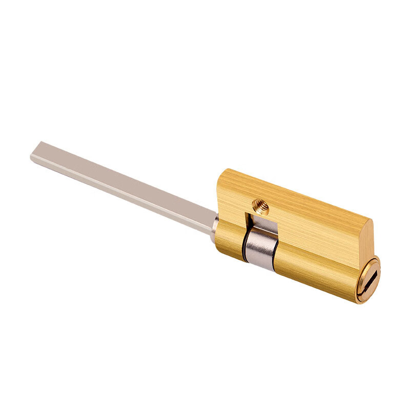 智能锁锁芯半自动扁杆带尾巴 电子密码锁c级锁心铜 指纹锁芯5厘米