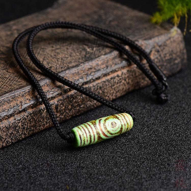 青稞供生日礼物风化开片老玛瑙送客户大年份锁骨链项链大气二眼天珠