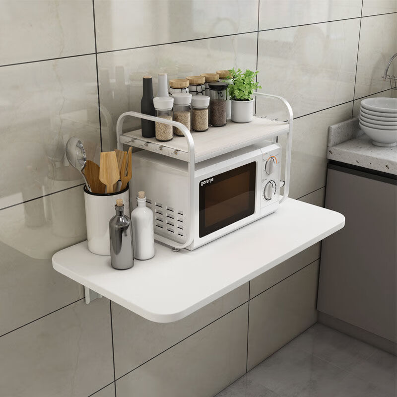 墙壁折叠桌壁挂家用可折叠置物架免打孔墙上桌可折叠壁挂学习桌厨房