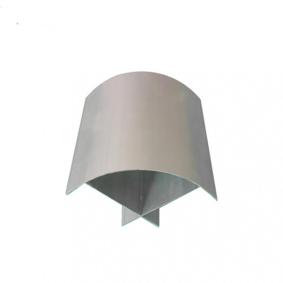 燕尾型材 净化铝型材50外圆柱转角净化车间配件外圆弧燕尾铝材阳角