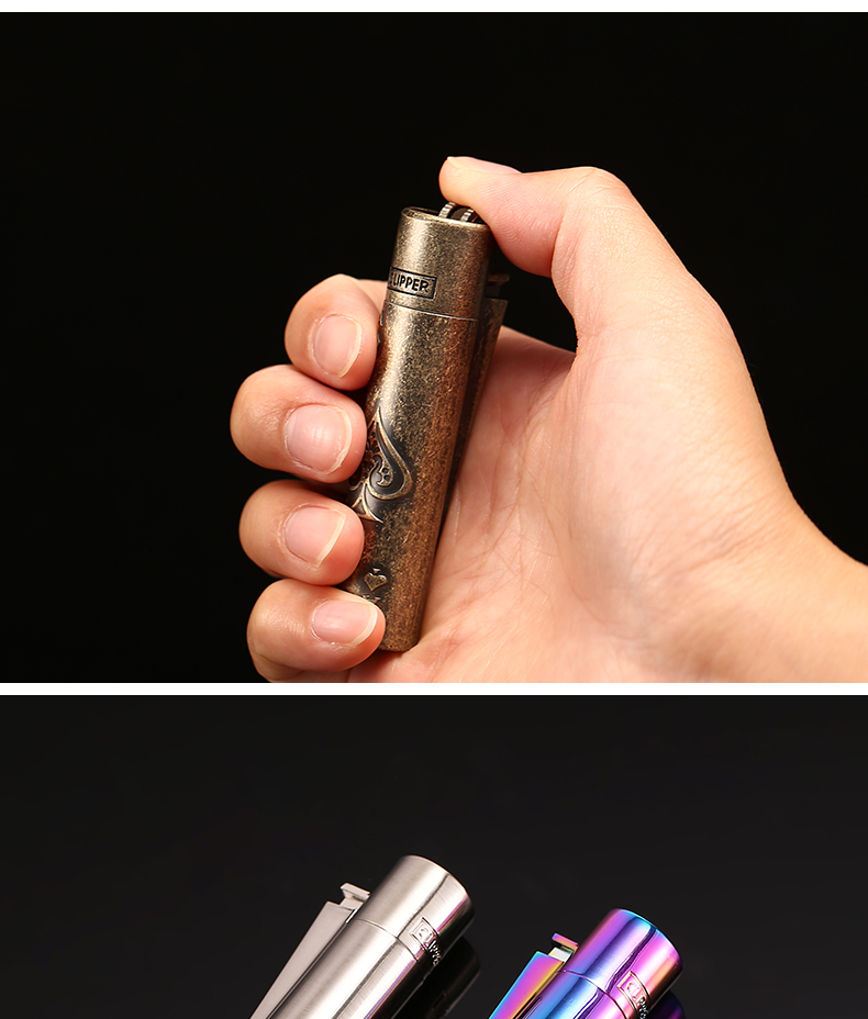 2022年新款西班牙clipper可利福打火机打火机大号砂轮明火充气打火机