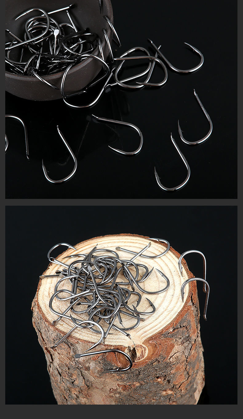 鱼钩伊势尼有倒刺钓鱼钩鲫鱼鲤鱼草鱼散装钩鱼勾台钓渔钩12号伊势尼有