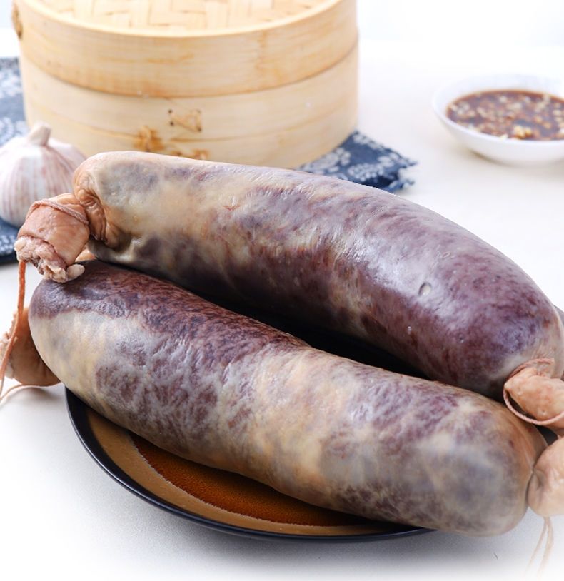 全店八折农家自制荞面肠猪血肠杀猪菜松原特产荞面肠现灌现发大肠灌的