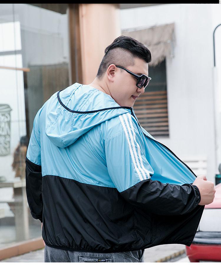 支持国货李宁大码防晒衣男夏季肥佬皮肤衣透气胖子风衣外套加肥加大