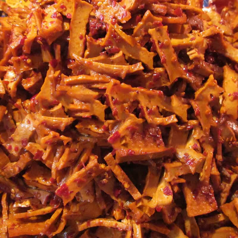 谯婉芝湖南新化特产正宗麻辣腐竹好吃辣豆笋特色小吃250克真空袋装