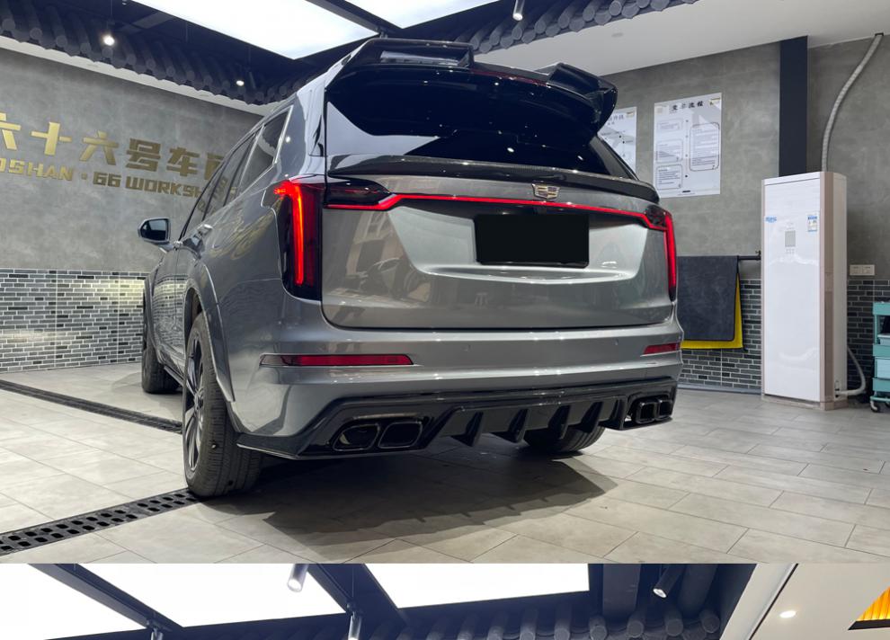 适用于凯迪拉克xt6改装mt运动碳纤维前唇后唇尾翼尾喉宽体包围 xt6