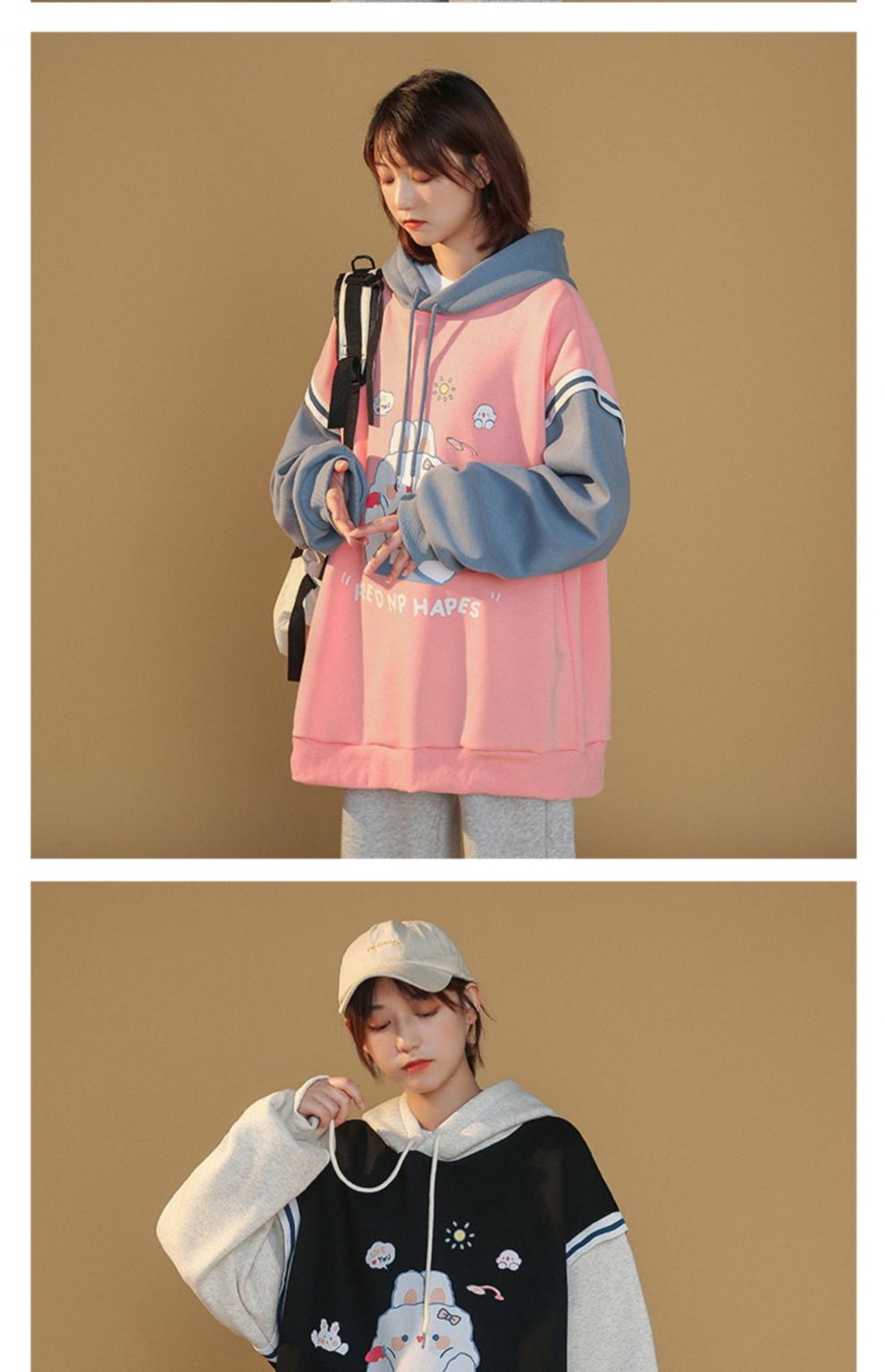 卫衣女春秋学生党薄款2022年新款ins宽松韩版学生甜美炸街春秋薄款