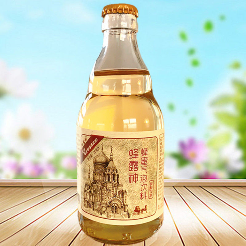 蜂露神蜂蜜气泡饮料碳酸小香槟哈尔滨特产师大夜市怀旧老汽水蜂蜜气泡