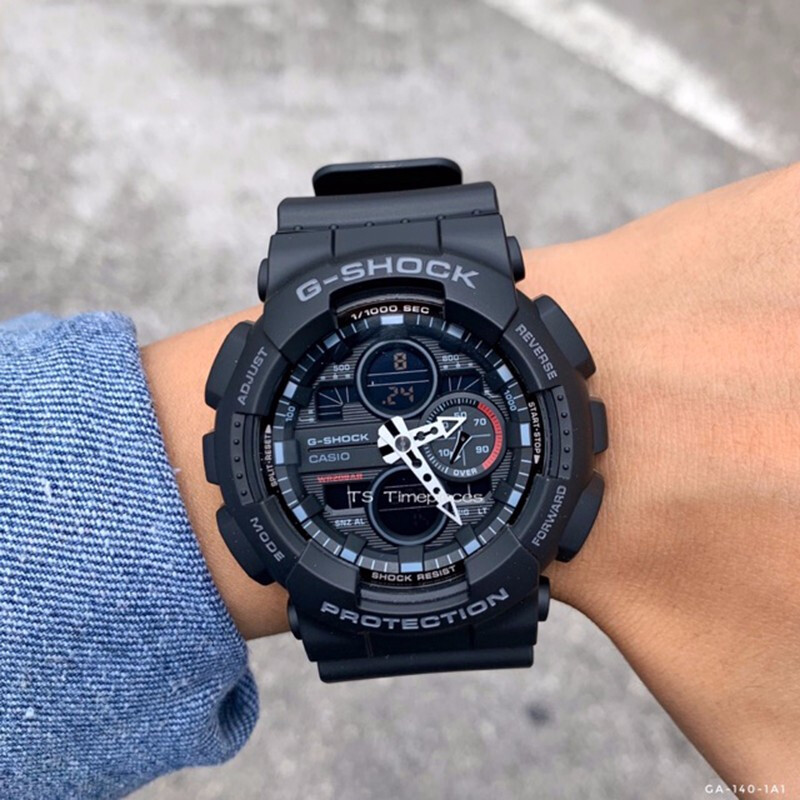 卡西欧casio冰川冰韧系列35周年gshock半透明运动防水男表黑色款ga