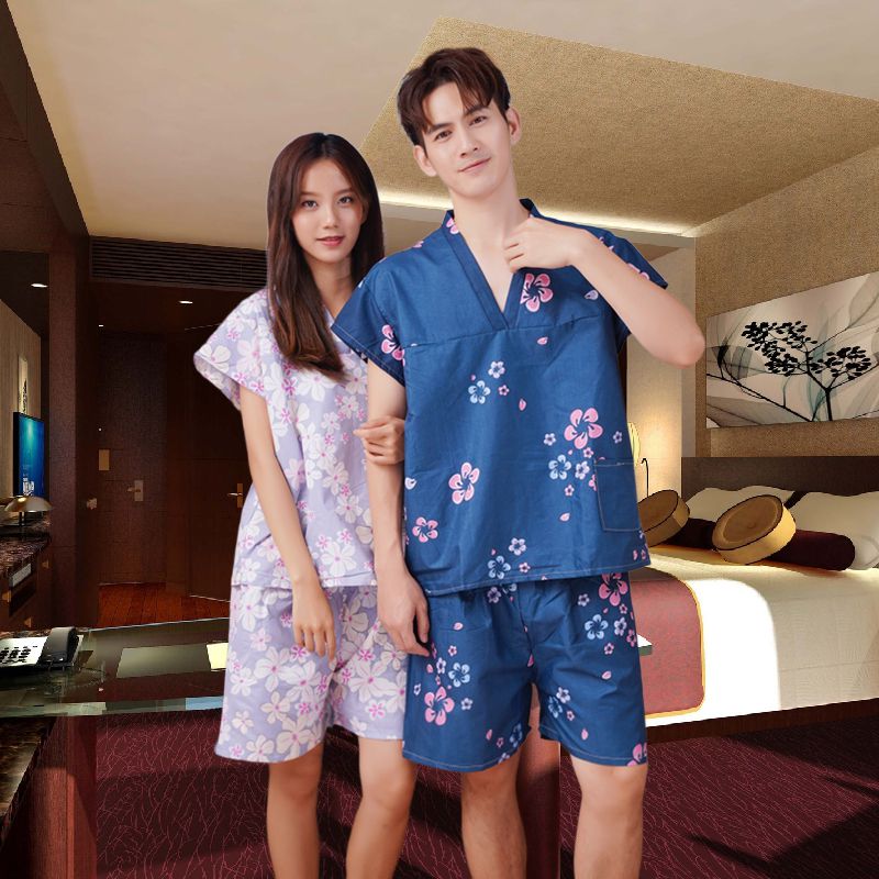 汗蒸服女一次性浴服汗蒸服男女通用桑拿服美容院睡衣套装洗浴中心按摩