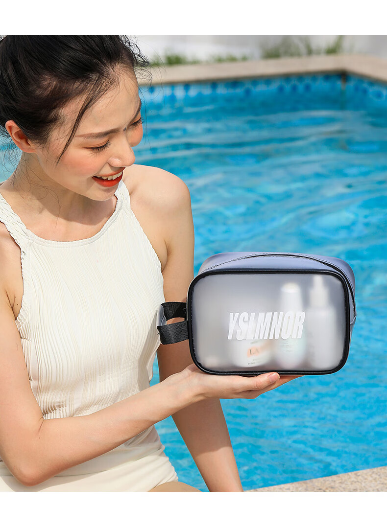 游泳包干湿分离防水包健身包沙滩包女防水收纳袋泳衣包儿童洗澡包白色