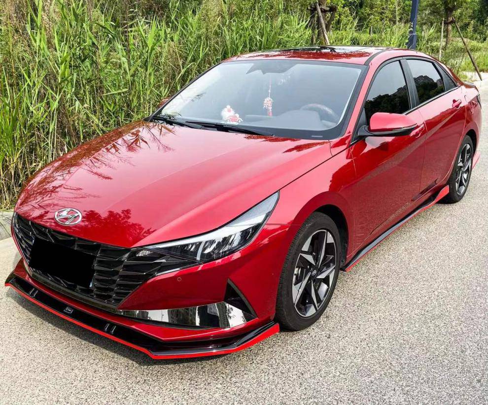 适用于21款现代七代伊兰特前铲北京一体式后扰流改装包围后唇前唇侧裙