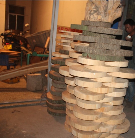 舌尖上的中国银杏木砧板家用实木切菜板占白果树整木圆形菜墩 26#5带