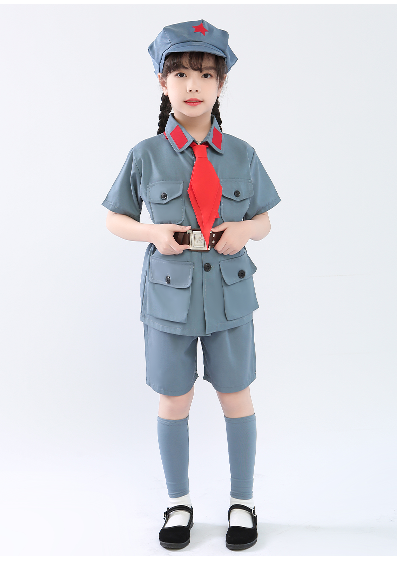 迪士尼 disney 六一儿童小红军演出服少儿节日合唱衣服闪闪红星八路军