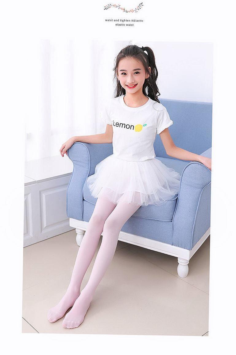 儿童白色舞蹈袜练功学生丝袜夏季薄款宝宝打底裤春秋女孩连体裤袜e682