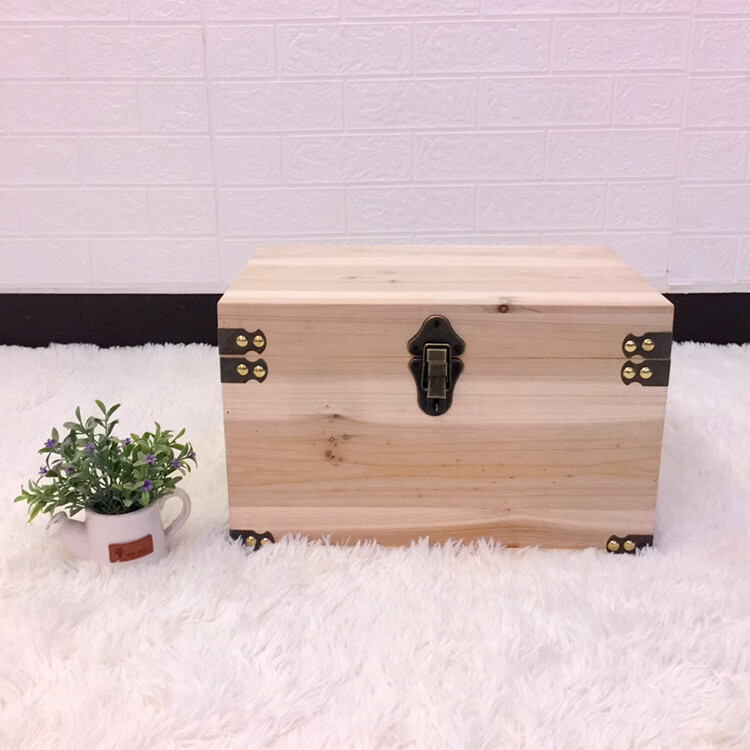 复古原木箱带锁实木箱定制仿古箱子装饰旧木箱超大号储物箱收纳箱