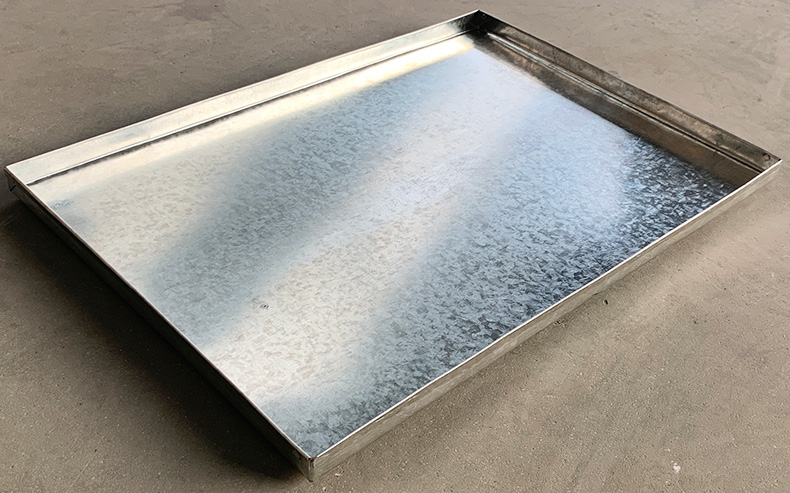 盖子铁箱金属加厚镀锌白铁皮铁箱长正方形周转箱烤盘托盘600400300