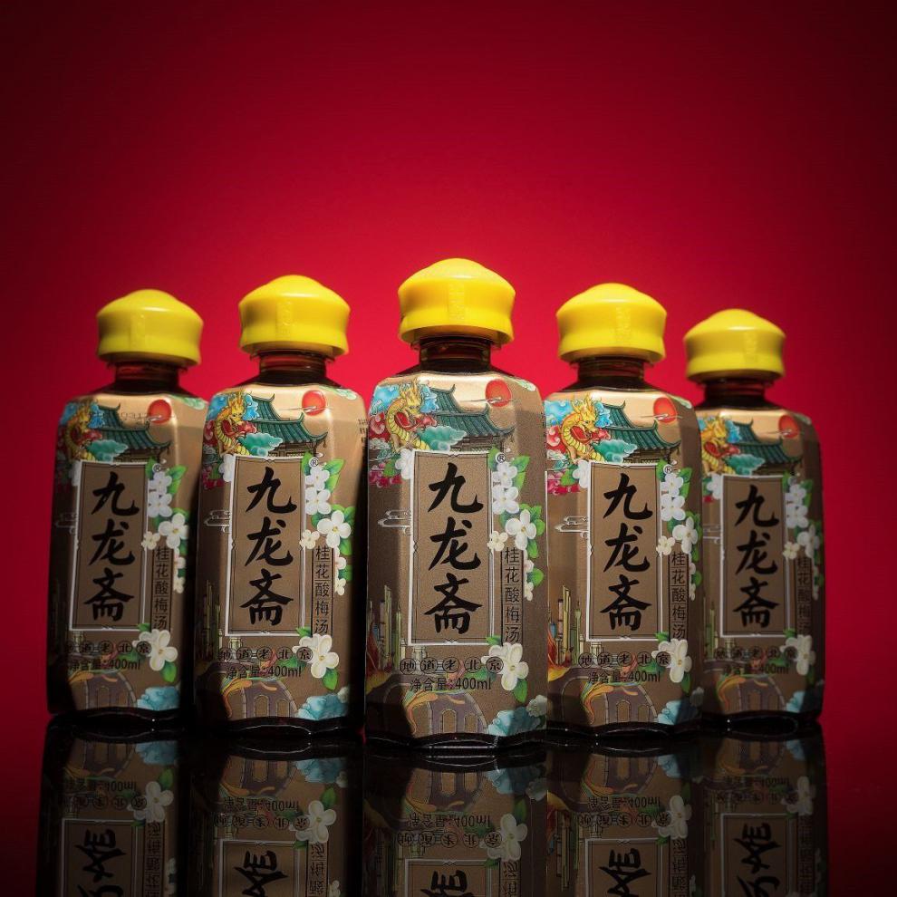 老北京酸梅汁 九龙斋桂花酸梅汤 400ml×瓶 6瓶 老北京酸梅汤 北京