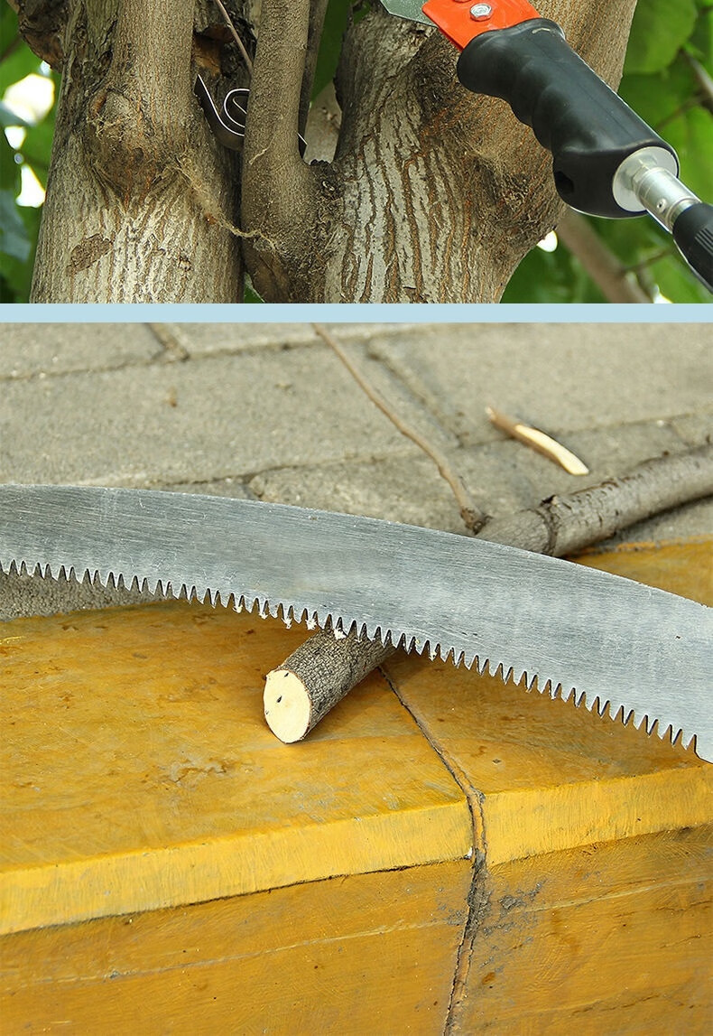 高空锯树 高枝锯树锯子伸缩杆不锈钢园林果树园艺锯加长杆修枝 k57-双