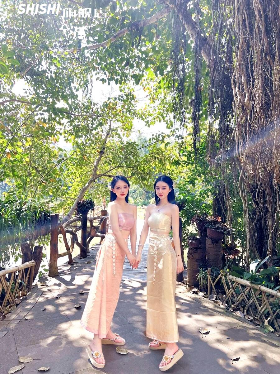 傣族舞蹈服西双版纳傣装网红同款傣族女装傣泰民族服装女舞蹈裙子定制