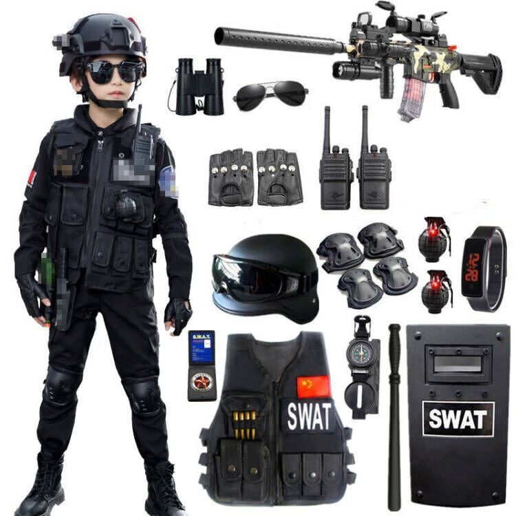 儿童军人套装特种兵军迷服装春秋套玩具枪全套装备男童户外cs特警衣服