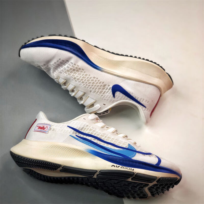【官方甄选】飞马37代air zoom pegasus37登月白蓝大钩透气软底防滑