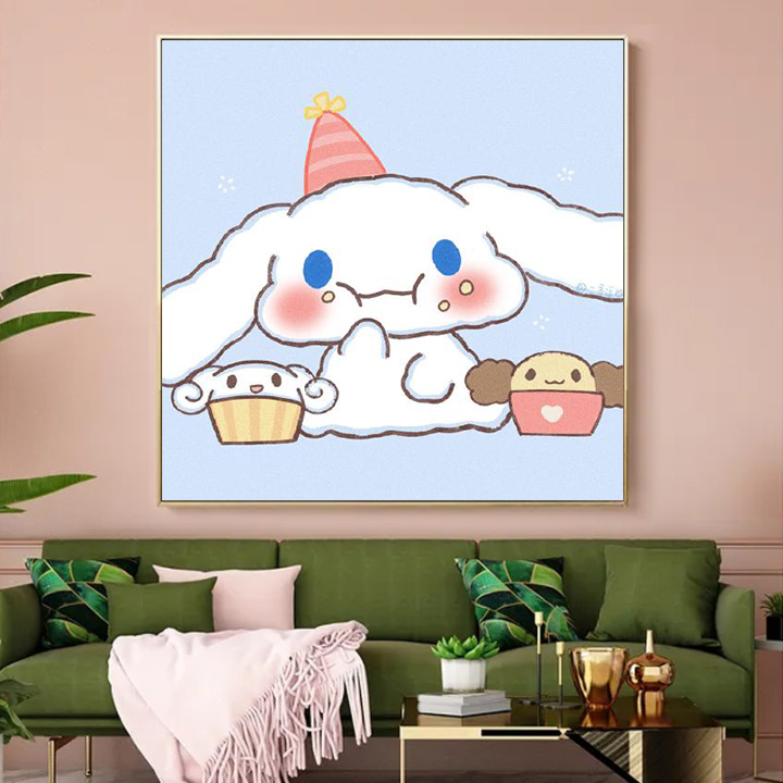 2022新款数字油画玉桂狗数字油画diy填色画画手绘绘画填充卡通丙烯画