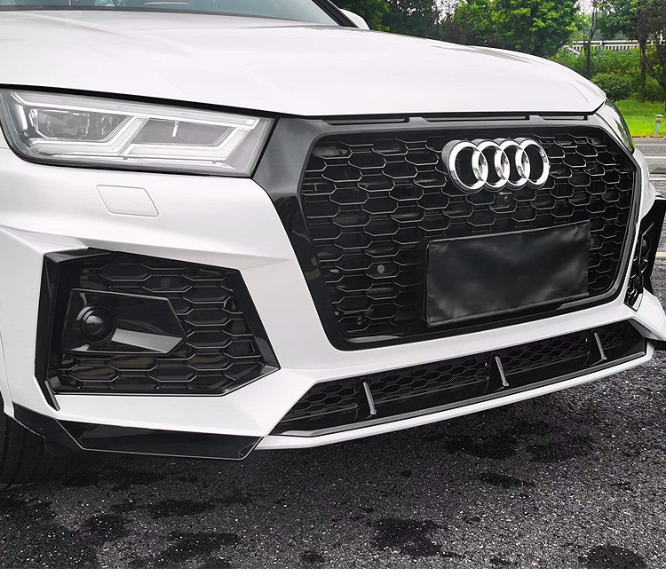 奥迪q5l改装黑武士适用于q5l后唇rsq5蜂窝中网mtm星耀大包围外观前脸