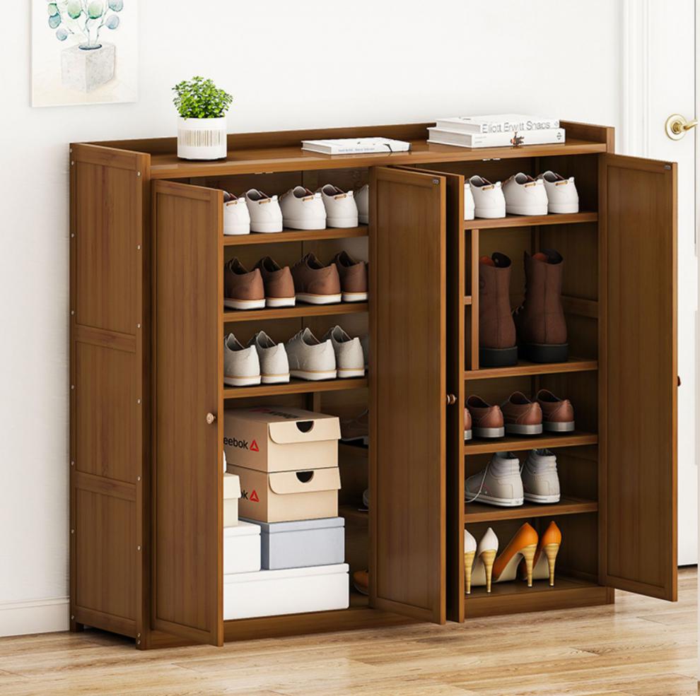 楠竹鞋架门口鞋柜经济型简易楠竹鞋柜家用门口简约鞋架子经济型放室内