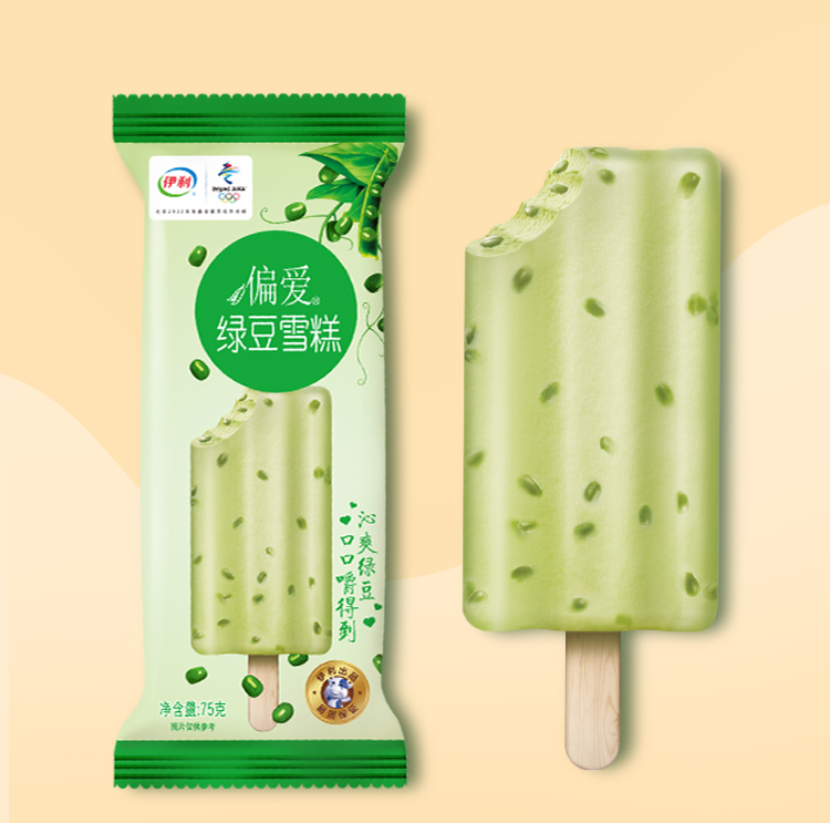 50支伊利偏爱红豆冰激凌甜品绿豆沙冰淇淋粒粒豆雪糕冰棍棒冰偏爱红豆