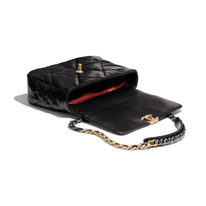 chanel香奈儿女包19系列小羊皮翻盖链条单肩包as1161 b04852 na112