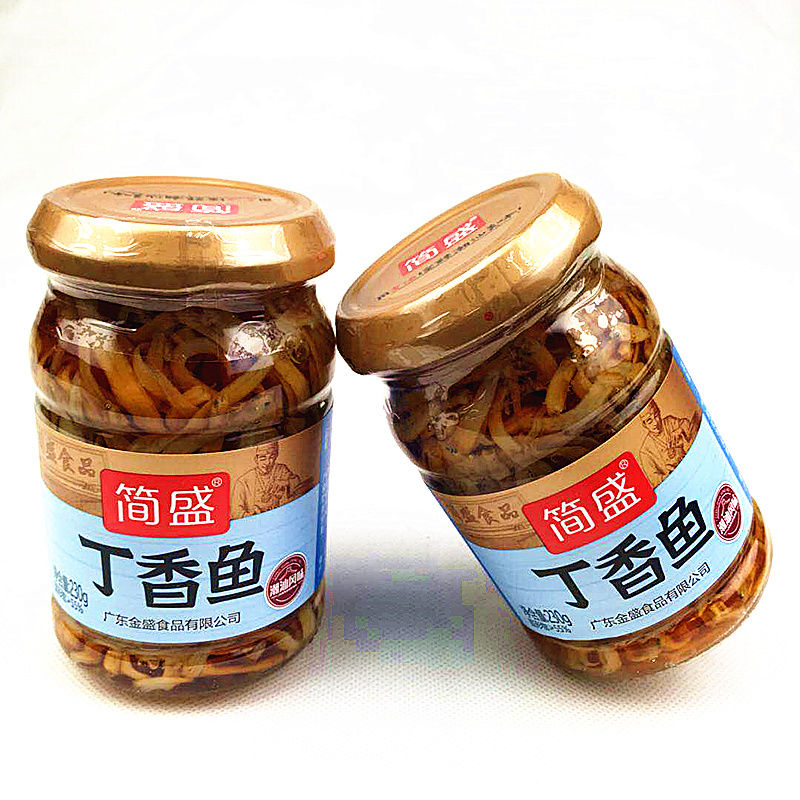 丁香鱼罐头230g1海鲜罐头开味下饭菜瓶装简盛丁香鱼230克x1瓶