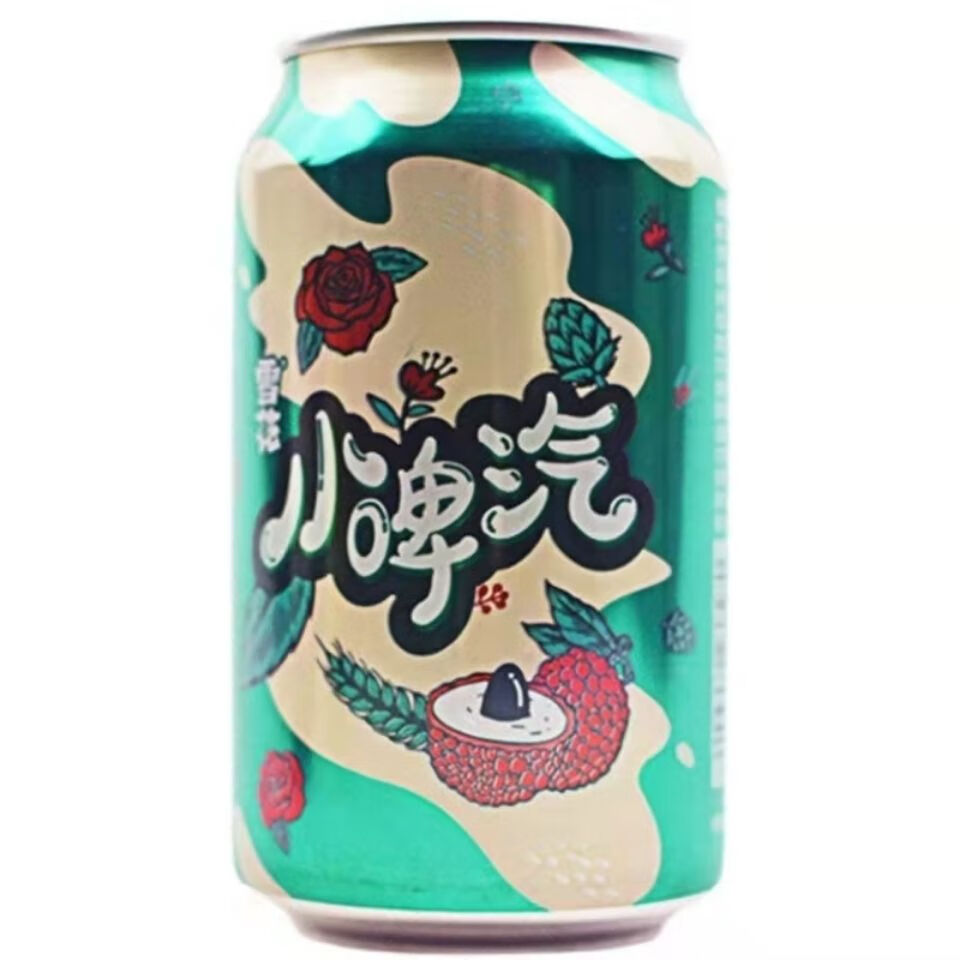 小啤汽330ml500ml雪花啤酒出品小啤汽玫瑰荔枝味碳酸饮料新品o蔗糖o卡