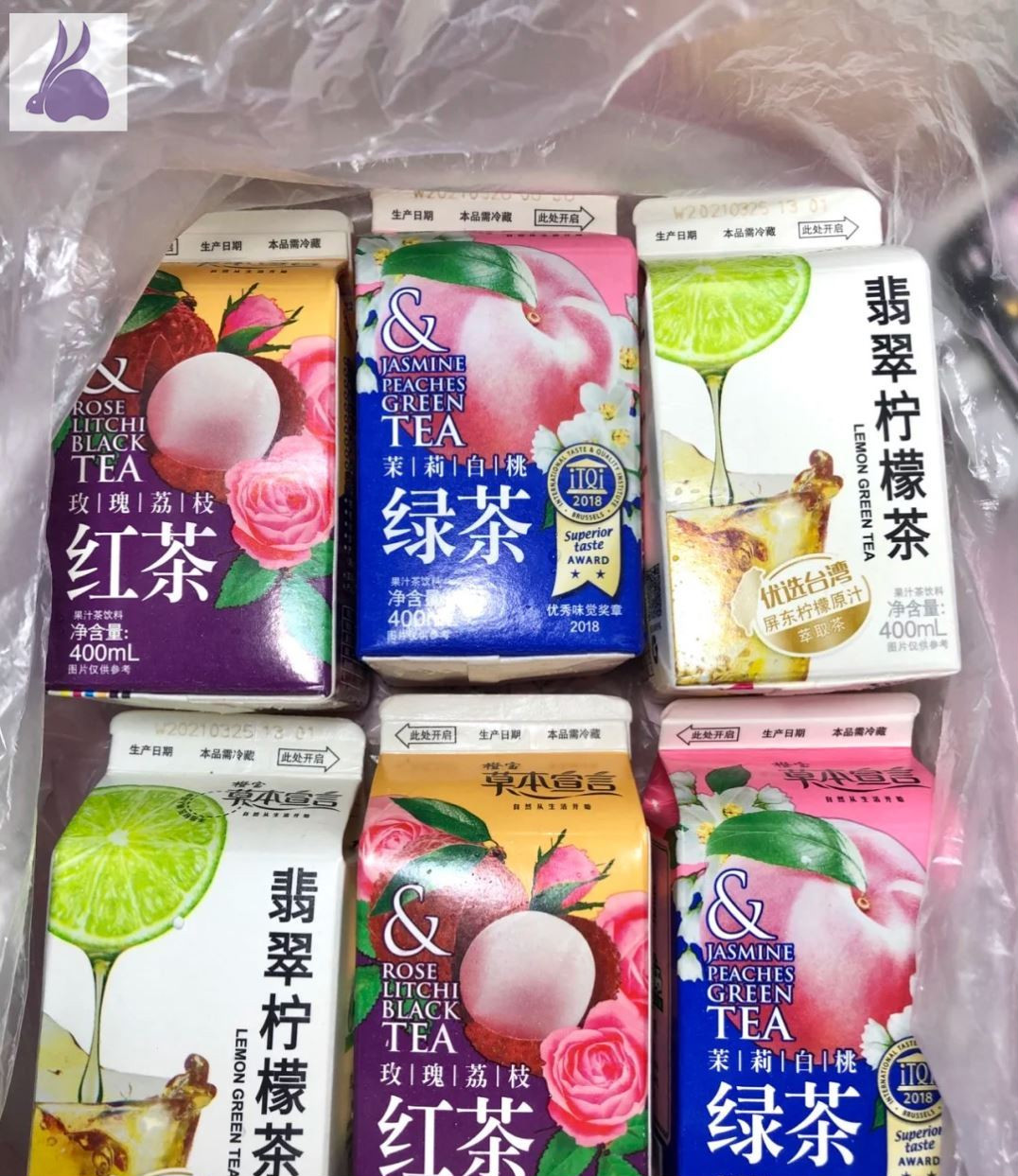 橙宝 400ml*盒 玫瑰荔枝红茶果汁茶饮料下午茶饮品 o67-翡翠柠檬*8