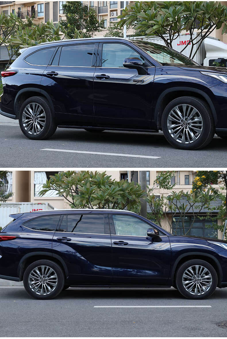 适用于2022款汉兰达/皇冠陆放车身彩条22款丰田汉兰达贴纸皇冠外饰