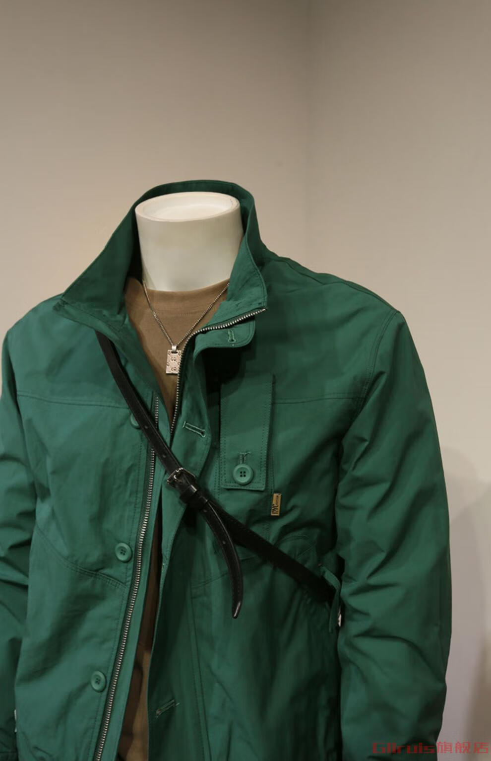 高端轻奢潮牌精品2022春季新款男士百搭立领工装夹克男美式色青机车服